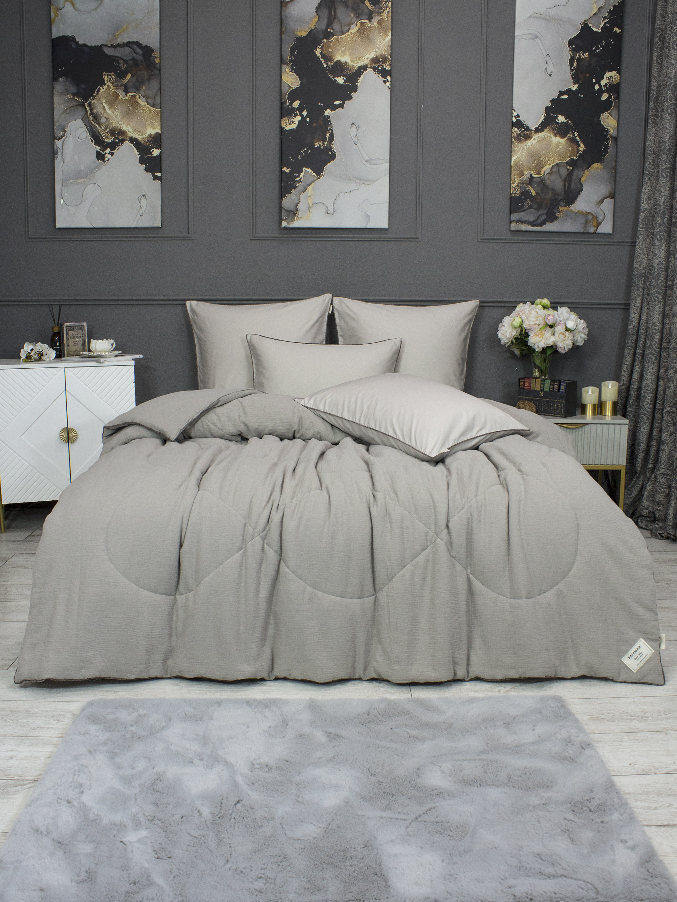 Muslin & Satin Solid color (платина беж) Казанова