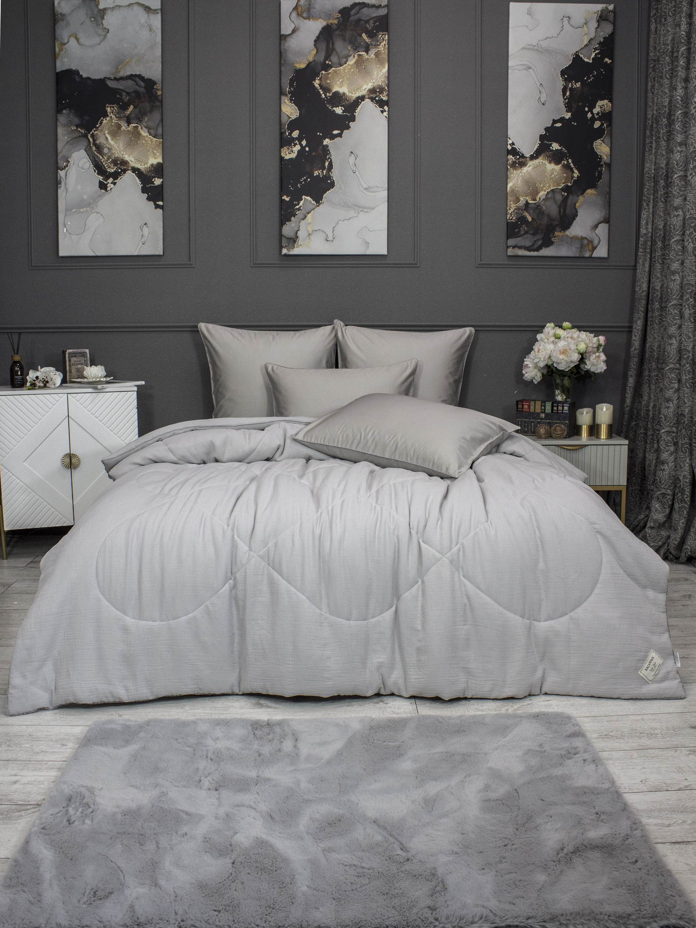 Muslin & Satin Solid color (серебрети беж) Казанова