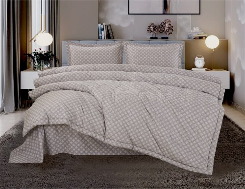 Комплект постельного белья с одеялом Касабланка (капучино), 1.5 спальный