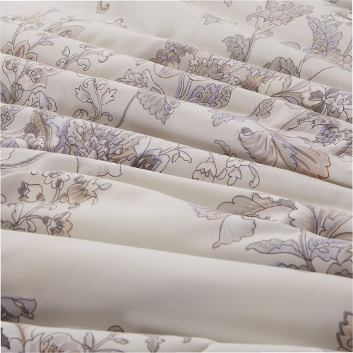 Комплект постельного белья с одеялом Ноэми (капучино/крем), 1.5 спальный