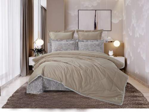 Комплект постельного белья с одеялом Филиппо (бежевый) Cotton, полуторный Казанова
