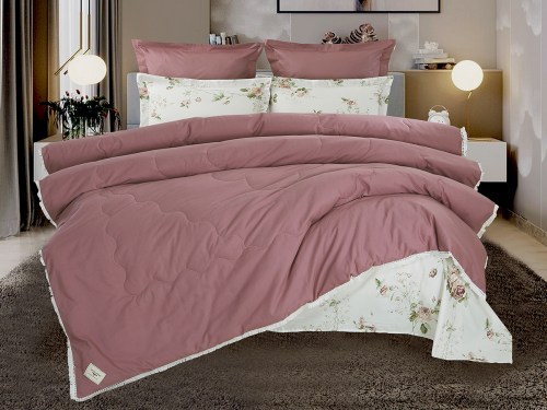 Комплект постельного белья с одеялом Пенелопа (старо-розовый) Cotton, 1.5 спальный Казанова