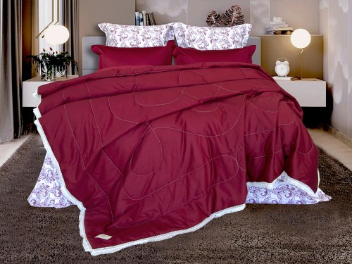 Комплект постельного белья с одеялом Бельканто (бургунди) Egypt Cotton, евро Казанова