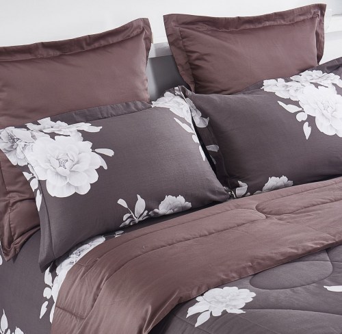 Комплект постельного белья с одеялом Ванесса (серый/беж) Egypt Cotton, евро