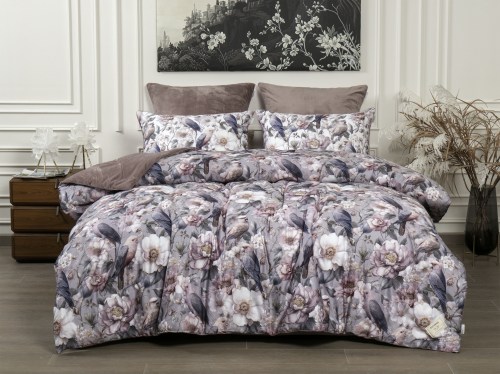 Амели (капучино лавандовое серебро) ABC Egypt Cotton Tencel