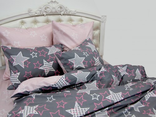 Комплект постельного белья Pink Star, евро
