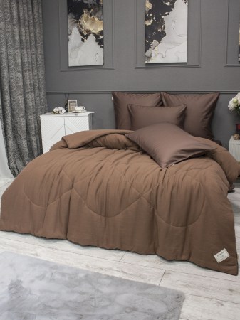 Muslin & Satin Solid color (брауни охра)