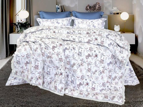 Комплект постельного белья с одеялом Люпин (деним) Egypt Cotton, евро