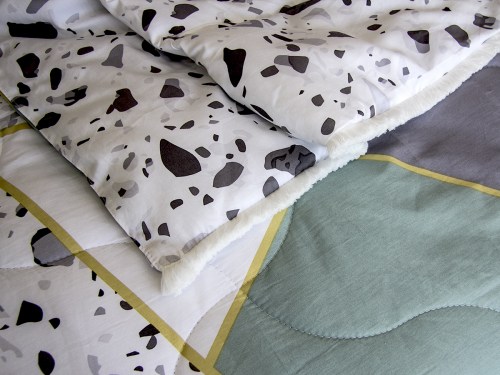 Комплект постельного белья с одеялом Лазар (мрамор) Print Cotton, евро