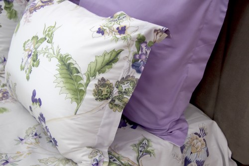 Комплект постельного белья с одеялом Миранда (лаванда жемчуг) Cotton, евро