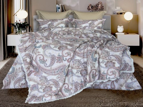 Комплект постельного белья с одеялом Борджия (латте) Cotton, евро