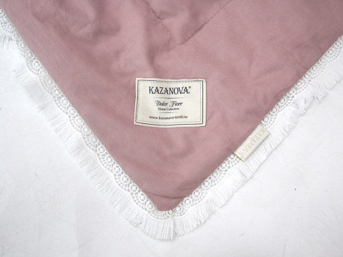 Комплект постельного белья с одеялом Бали (жемчуг пудра) Cotton, евро