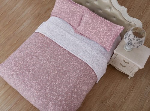 Постельные наборы Комплект постельного белья с одеялом Велия (пудра), семейный Семейный