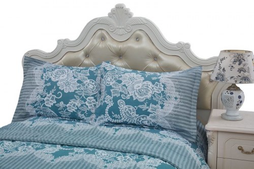Комплект постельного белья с одеялом Аллиум (мави), 1.5 спальный