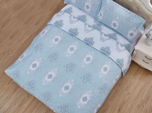 Комплект постельного белья с одеялом Винсент (серебро), 1.5 спальный