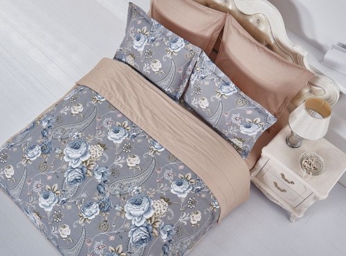 Комплект постельного белья с одеялом Аструм (капучино), евро
