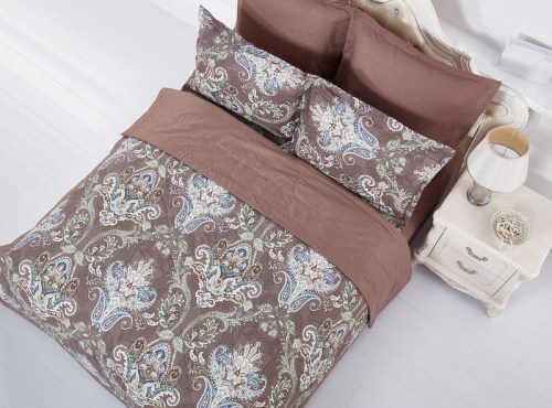 Комплект постельного белья с одеялом, Анвер (шоколад)
