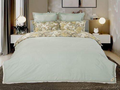 Комплект постельного белья с одеялом Орсэ (мятный жемчуг) Cotton, 1.5 спальный