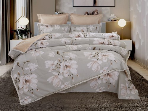 Комплект постельного белья с одеялом Алвин (латте) Cotton, 1.5 спальный Казанова