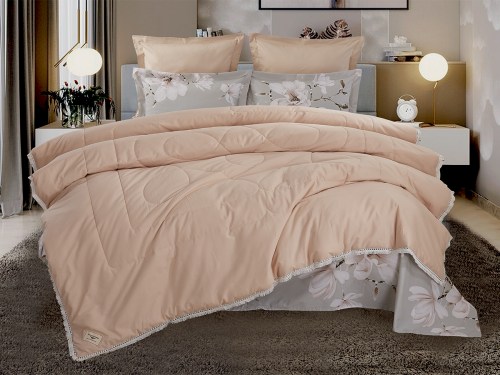 Комплект постельного белья с одеялом Алвин (латте) Cotton, 1.5 спальный