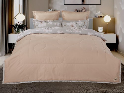 Комплект постельного белья с одеялом Алвин (латте) Cotton, 1.5 спальный