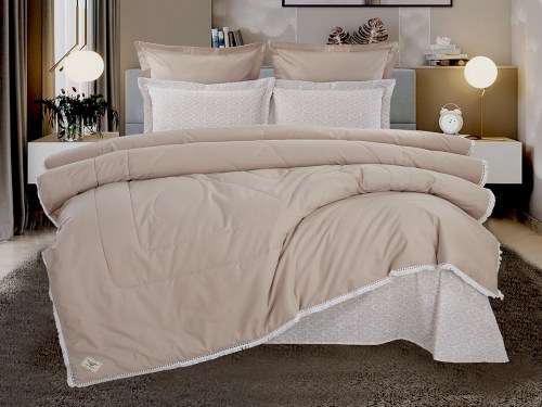 Комплект постельного белья с одеялом Массимо (бежевый) Cotton, евро Казанова
