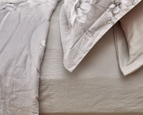Комплект постельного белья с одеялом Фелиция (бежевый), евро
