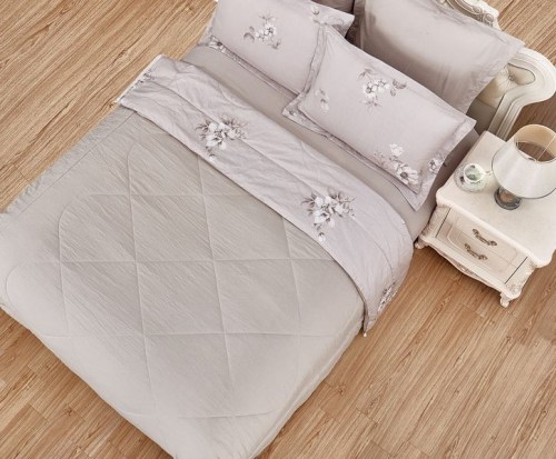 Комплект постельного белья с одеялом Фелиция (бежевый), евро